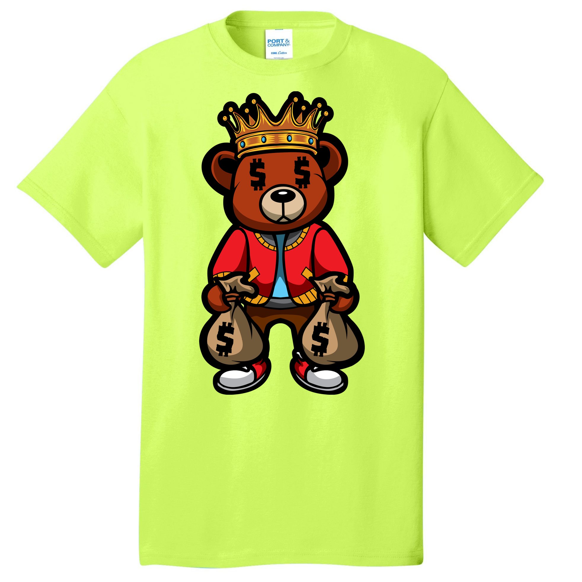 Gangster Teddy Bear King Money Bag Rich Savage Hip Hop Rap
